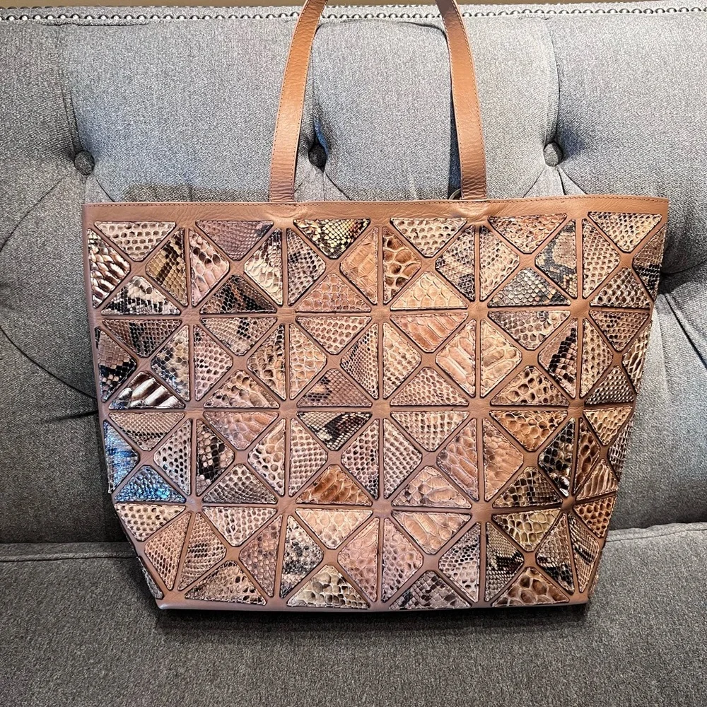 Genuine Python Snake Skin XL Tote - Picture 3 of 10